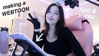 WEBTOON VLOG how i make webtoon backgrounds with ACON3D digital art process amp tips [upl. by Ahsinyt195]