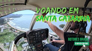 Voando De Helicóptero Pelo Litoral De Santa Catarina Com Fonia [upl. by Tallbot367]