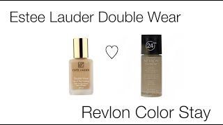 Estee Lauder Double Wear VS Revlon Colorstay WEAR amp COMPARE [upl. by Wj]