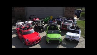 10 Power Wheels Collection Kids Cars Electric Vehicles SporTrax Kid Trax F150 Porsche 911 [upl. by Hpotsirhc445]