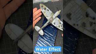 Water effect on epoxy resin water Diorama for the Supermarine Spitfire MkVb scale model plane [upl. by Jermain]