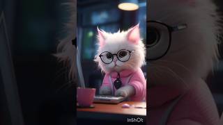 Cute cat typing on laptop 🐱shorts shortsfeed shortvideo subscribe catcutecutecatcutebabycat [upl. by Wileen799]