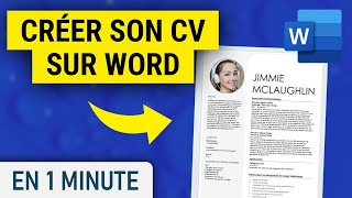 Créer son CV facilement sur Word [upl. by Sorvats]