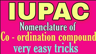 Iupac nomenclature of coordination compoundsBSC 2nd year inorganic chemistry notes knowledge ADDA B [upl. by Coryden951]