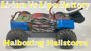 Liion Vs Lipo Speed Run in my Haiboxing Hailstorm rc truck [upl. by Kalie]