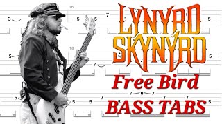 Lynyrd Skynyrd  Free Bird BASS TABS  Tutorial  Lesson [upl. by Enomas]