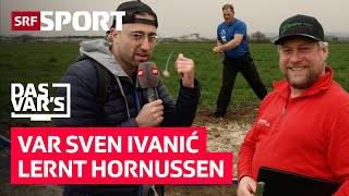 VAR Sven Ivanić lernt Hornussen «Das VAR’s» Folge 49  SRF Sport [upl. by Solberg49]