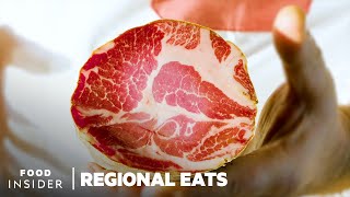 How Capocollo Gabagool Is Made In Italy  Regional Eats  Food Insider [upl. by Anitnegra623]