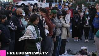 quotWe Dont want no two state we want all of itquot ProPalestine Protesters chant in Brooklyn [upl. by Aihtibat]