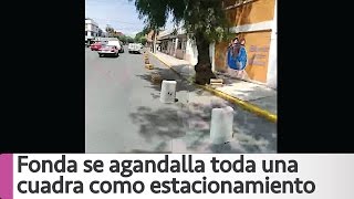 Fonda se agandalla toda una cuadra como estacionamiento en Azcapotzalco LICCSANCHEZ [upl. by Dre229]