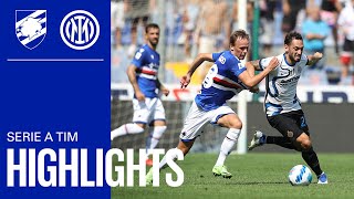 SAMPDORIA 22 INTER  HIGHLIGHTS  SERIE A 2122  A draw despite two stunners ⚫🔵⚽ [upl. by Marilla]