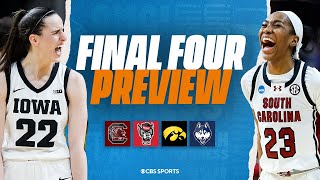 Womens FINAL FOUR PREVIEW Clark vs Bueckers undefeated South Carolina vs NC State  CBS Sports [upl. by Aciram186]