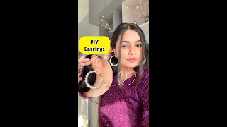 DIY Earrings😱 crafteraditi youtubepartner shorts youtubeshorts diy diyearrings CrafterAditi [upl. by Wilda]