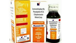 Mucowin DX Syrup Dextromethorphan Hbr Phenylephrine HCI amp Chlorpheniramine Maleate Syrup [upl. by Rubma]