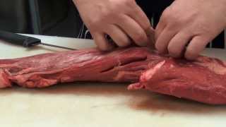 Cleaning a Whole Beef Tenderloin [upl. by Limbert]