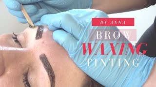 BROW WAX  TINT FULL SERVICE AT MY SALON  REAL TIME [upl. by Lewanna]