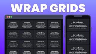 Create Responsive CSS Grid Layouts with GRID WRAPPING [upl. by Hares]