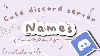 20 cute discord server names  Discord Tutorial [upl. by Sawyere]