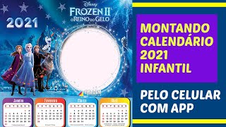 Montagem de Foto em Calendário Infantil pelo Celular [upl. by Euqnimod]