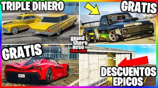 DINERO al TRIPLE EPICOS COCHAZOS GRATIS DESCUENTAZOS EPICOS amp MUCHO MÁS GTA Online [upl. by Margetts]