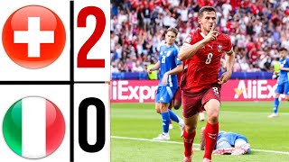 Switzerland vs Italy UEFA EURO 2024  Highlights amp Goals SvizzeraItalia EURO 2024 [upl. by Yadroc]