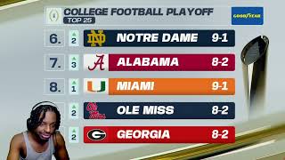 THEY DONT LIKE US Week 13 College Football Playoff Rankings REVEALED REACTION [upl. by Cindee]