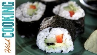 How To Make Sushi Rolls  Hilah Cooking [upl. by Natascha650]