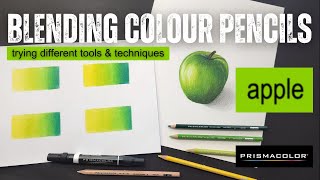 How to Blend Colour Pencils  Prismacolor blending pencil and marker [upl. by Ailuj]