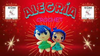 Tutorial tejiendo al crochet a Alegría de Intensamente [upl. by Towroy520]