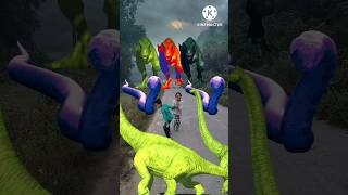 Big dinosaur trex chase part106youtubeshorts trex dinosaur jurassicworld dinosarfight shorts [upl. by Baptlsta]