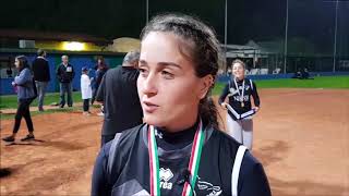 SOFTBALL Forlì Cacciamani gioia da MVP quotAbbiamo sfruttato ogni occasionequot  VIDEO [upl. by Aeniah]