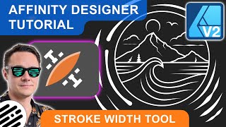 Affinity Designer Tutorial  Stroke Width Tool V25 [upl. by Ulphiah]