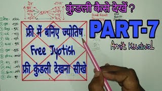 Kundali kaise dekhe PART7 फ्री कुंडली देखना सीखे ज्योतिष विज्ञान से कीजिए जीवन की समस्या का समाधान [upl. by Euqinim]