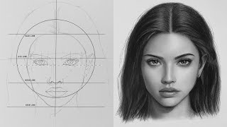 Portrait Drawing Technique  Loomis Method [upl. by Ainocal]