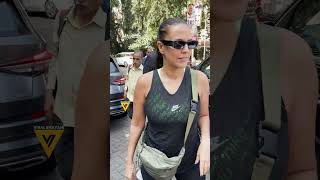 Neha Dhupia with husband spotted in Bandra [upl. by Olegnalehcim]