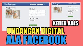 UNDANGAN DIGITAL PERNIKAHAN DESAIN FACEBOOK [upl. by Gregg]