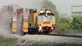 Loram Railroad Shoulder Ballast Cleaner [upl. by Alvan]