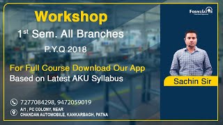 Work Shop Manufacturing Practices AKU PYQ2018  1st Year  BTech  Carpentry Shop  Part A [upl. by Gail]