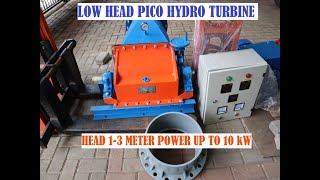 LOW HEAD PICO HYDRO CROSSFLOW TURBINE CHEAP AND ROBUST [upl. by Acsirp743]