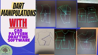 DART MANIPULATIONS WITH CAD PATTERN DRAFTING SOFTWARE [upl. by Adnwahsar]