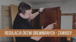 Regulacja drzwi drewnianych regulacja zawiasów [upl. by Doris]