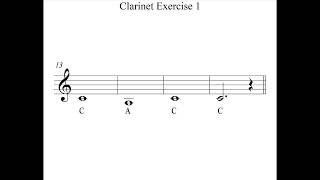 CLARINET EXERCISE 1 long tones [upl. by Sofko]