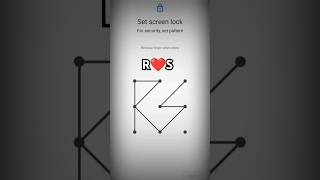 R❤️S Pattern lock 🔐🔒🔐🔒shots mobilelock youtubeshorts trending shots [upl. by Notelrahc]