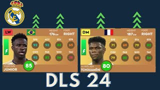 Dls 24  New and Updated Real Madrid Player Ratings  Dls 24 Player Upgrades [upl. by Pollyanna330]