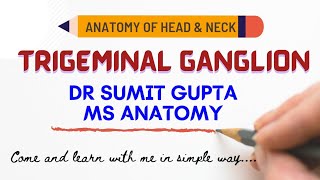 TRIGEMINAL GANGLION  ANATOMY  Meckels cave  Trigeminal neuralgia [upl. by Fidele655]