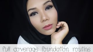 FULL COVERAGE FOUNDATION ROUTINE TUTORIAL FOR BEGINNERS  BAHASA [upl. by Duane380]