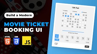 Movie Seat Booking App  Movie Ticket Booking UI using HTML CSS JavaScript  HTML CSS JS Project [upl. by Aivilys]