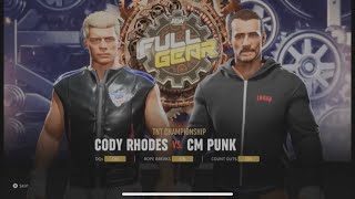 AEW Fight Forever Cody Rhodes vs CM Punk TNT Championship [upl. by Rosecan]