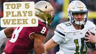 Top 5 Moments from Week 0 of College Football 2024 [upl. by Acisseg]