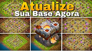 Top 10 Melhores Bases para Cv11 FarmPushGuerraClash Of Clans [upl. by Ahtenek561]